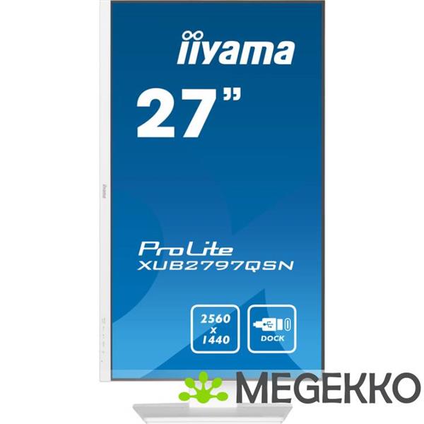 Grote foto iiyama prolite xub2797qsn w2 27 quad hd 100hz usb c ips monitor computers en software overige computers en software