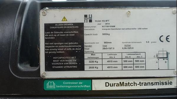 Grote foto hyster h 3.5 ton lpg vork versteller en sideshift agrarisch heftrucks