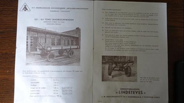 Grote foto nv nederlandse machinefabriek hembrug zaandam schamel met 3x dissel voor tractor 1 en 2 paards agrarisch aanhangwagens