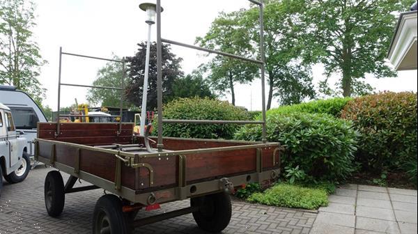 Grote foto nv nederlandse machinefabriek hembrug zaandam schamel met 3x dissel voor tractor 1 en 2 paards agrarisch aanhangwagens