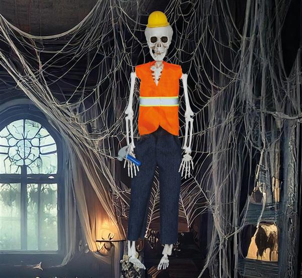 Grote foto halloween pop skelet wegwerker 40cm verzamelen overige verzamelingen