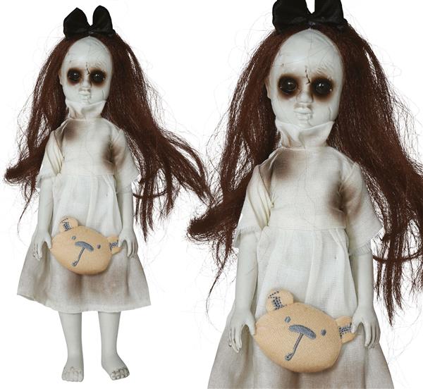 Grote foto halloween hangdecoratie meisje met knuffel 30cm verzamelen overige verzamelingen
