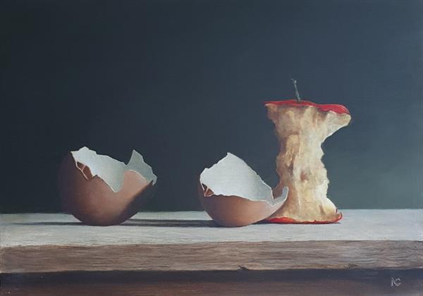 Grote foto kunsthandel gennep appelkroes en eierschalen antiek en kunst modern