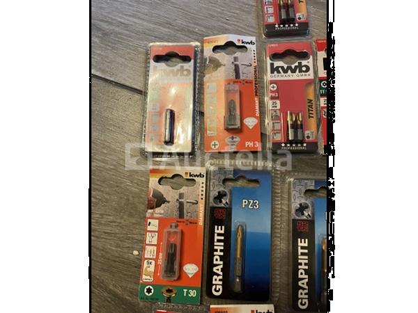 Grote foto partij bitjes kwb graphite doe het zelf en verbouw gereedschappen en machines