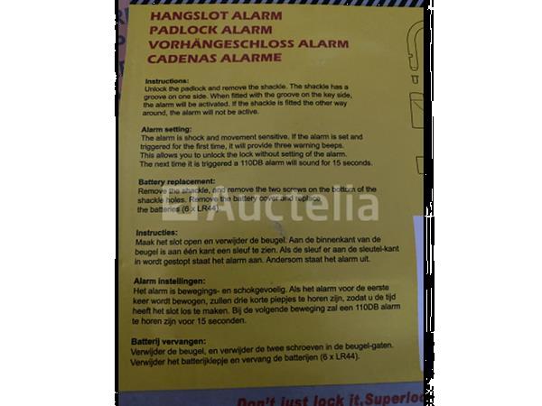 Grote foto hangslot met alarm doe het zelf en verbouw gereedschappen en machines