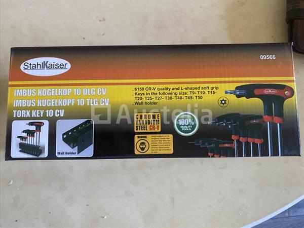 Grote foto torx set met rekje met imbus kogelkop 10 delig doe het zelf en verbouw gereedschappen en machines