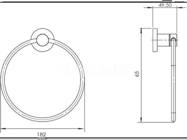 Grote foto diamond line rondo handdoekring hangend goud doe het zelf en verbouw gereedschappen en machines