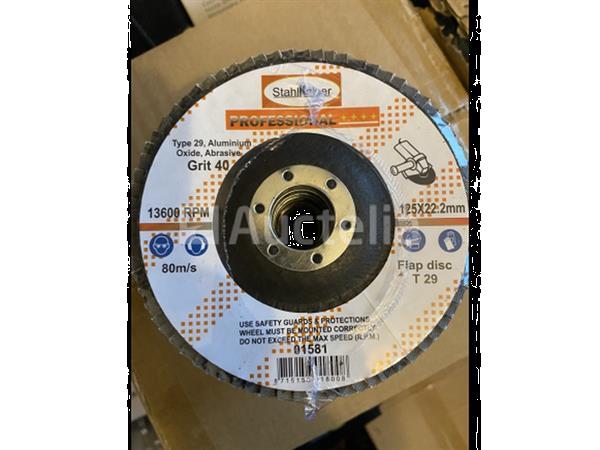 Grote foto 10 x slijpschijf lammellenschijf 125x22mm metaal grit 40 doe het zelf en verbouw gereedschappen en machines