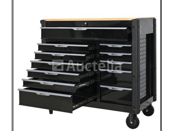 Grote foto mobiele werkplaatswagen xxxl 12 laden waarvan 6 gevuld doe het zelf en verbouw gereedschappen en machines