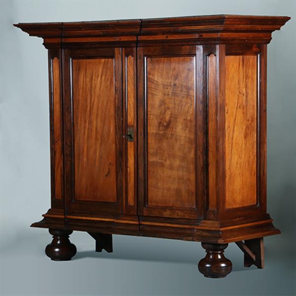 Grote foto koloniale kast ca 1700 museale kwaliteit in massief palissander en djati no.311425 antiek en kunst stoelen en banken