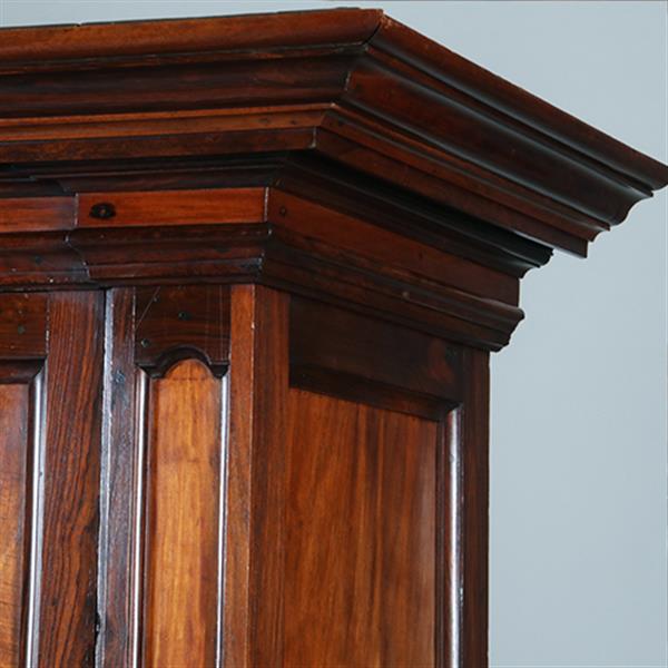 Grote foto koloniale kast ca 1700 museale kwaliteit in massief palissander en djati no.311425 antiek en kunst stoelen en banken