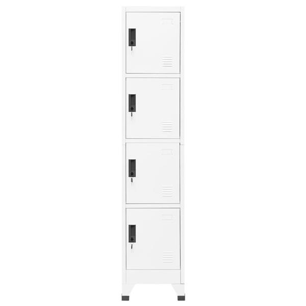 Grote foto vidaxl lockerkast 38x45x180 cm staal wit huis en inrichting overige
