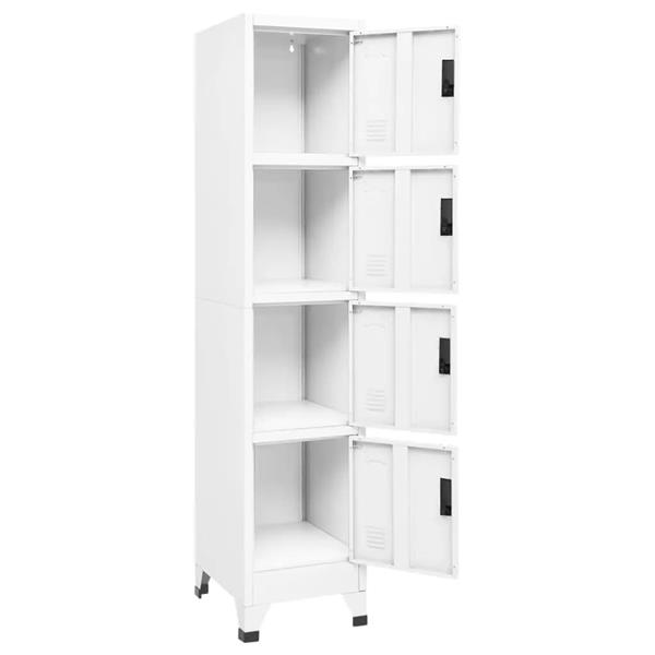 Grote foto vidaxl lockerkast 38x45x180 cm staal wit huis en inrichting overige