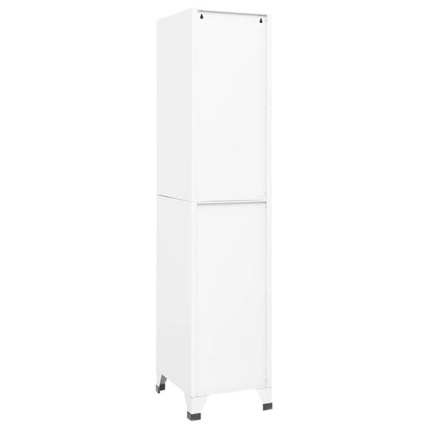Grote foto vidaxl lockerkast 38x45x180 cm staal wit huis en inrichting overige