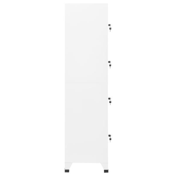 Grote foto vidaxl lockerkast 38x45x180 cm staal wit huis en inrichting overige