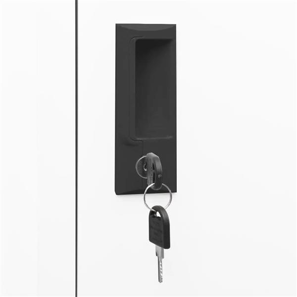 Grote foto vidaxl lockerkast 38x45x180 cm staal wit huis en inrichting overige