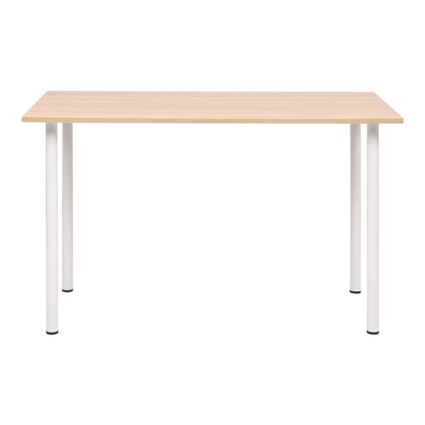 Grote foto vidaxl eettafel 120x60x73 cm eikenkleur en wit huis en inrichting eettafels