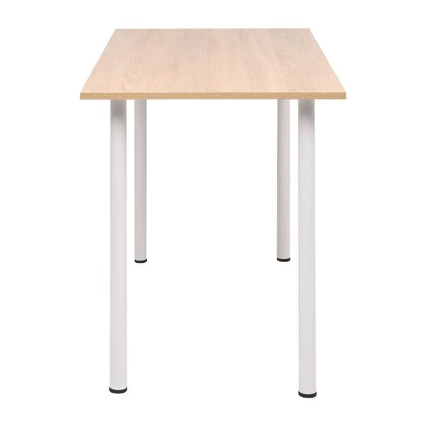 Grote foto vidaxl eettafel 120x60x73 cm eikenkleur en wit huis en inrichting eettafels
