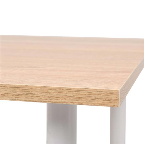 Grote foto vidaxl eettafel 120x60x73 cm eikenkleur en wit huis en inrichting eettafels