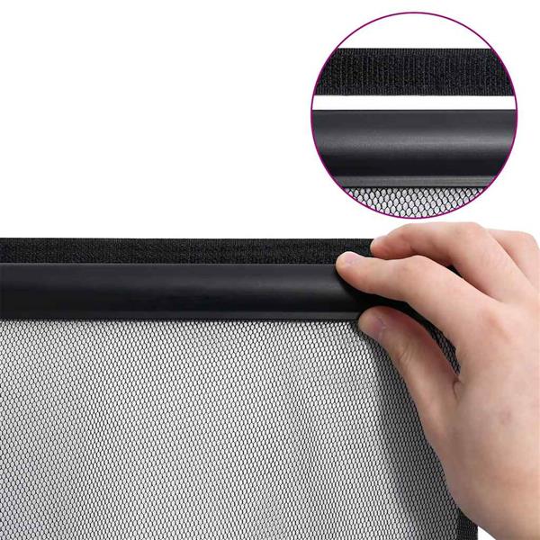 Grote foto vidaxl vliegengordijn 100x220 cm polyester mesh zwart doe het zelf en verbouw deuren en horren