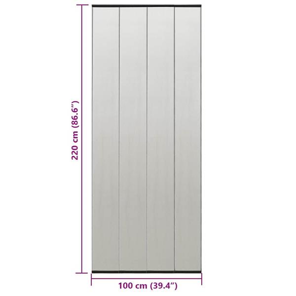 Grote foto vidaxl vliegengordijn 100x220 cm polyester mesh zwart doe het zelf en verbouw deuren en horren