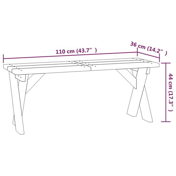 Grote foto vidaxl tuinbank 110 cm ge mpregneerd grenenhout tuin en terras tuinmeubelen