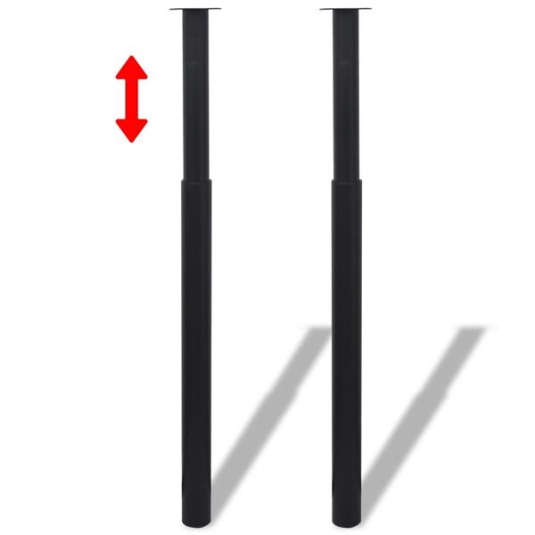 Grote foto vidaxl tafelpoten telescopisch 4 st 710 1100 mm zwart huis en inrichting eettafels