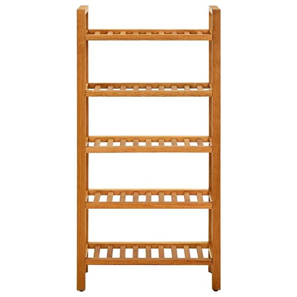Grote foto vidaxl schoenenrek met 5 schappen 50x27x100 cm massief eikenhout huis en inrichting overige