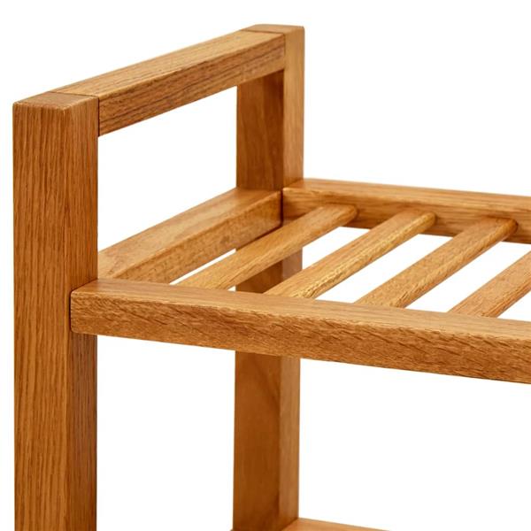 Grote foto vidaxl schoenenrek met 5 schappen 50x27x100 cm massief eikenhout huis en inrichting overige