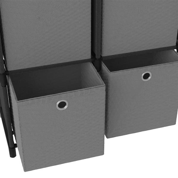 Grote foto vidaxl kast met 6 vakken met boxen 103x30x72 5 cm stof zwart huis en inrichting overige