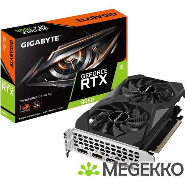 Grote foto gigabyte geforce rtx 3050 windforce oc v2 6g nvidia 6 gb gddr6 computers en software videokaarten