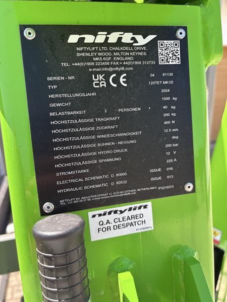 Grote foto niftylift 120 tet doe het zelf en verbouw hoogwerkers