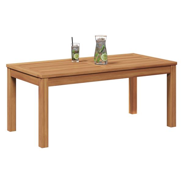 Grote foto vidaxl tuinstafel bruin 95 x 45 x 40 cm massief teakhout tuin en terras tuinmeubelen