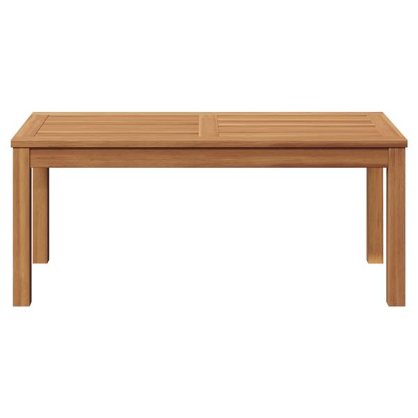 Grote foto vidaxl tuinstafel bruin 95 x 45 x 40 cm massief teakhout tuin en terras tuinmeubelen