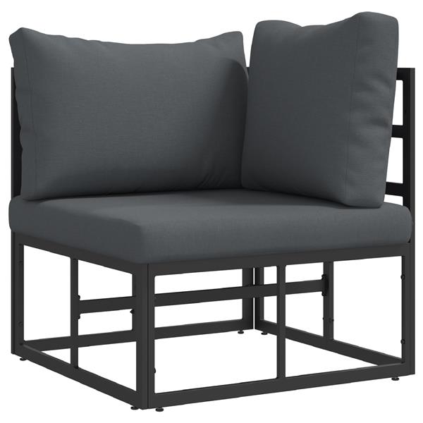 Grote foto vidaxl buitenmeubelsets met kussen met kussen zwart en anthraciet tuin en terras tuinmeubelen