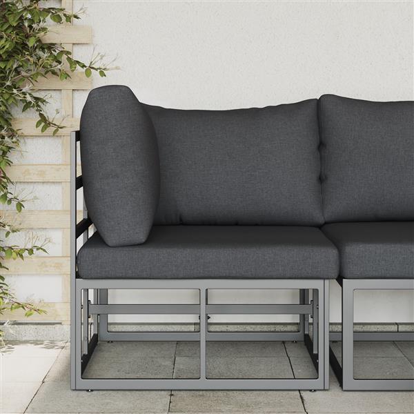 Grote foto vidaxl buitenmeubelsets met kussen met kussen zwart en anthraciet tuin en terras tuinmeubelen