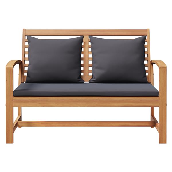 Grote foto vidaxl tuin sofa set 2 pcs bruin massief teakhout tuin en terras tuinmeubelen