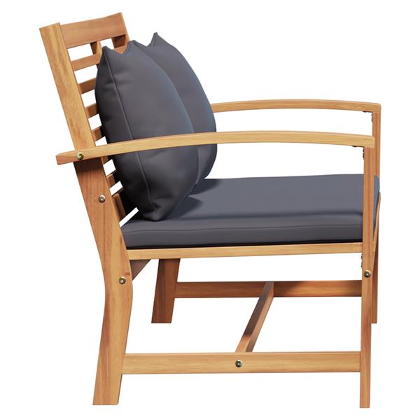 Grote foto vidaxl tuin sofa set 2 pcs bruin massief teakhout tuin en terras tuinmeubelen