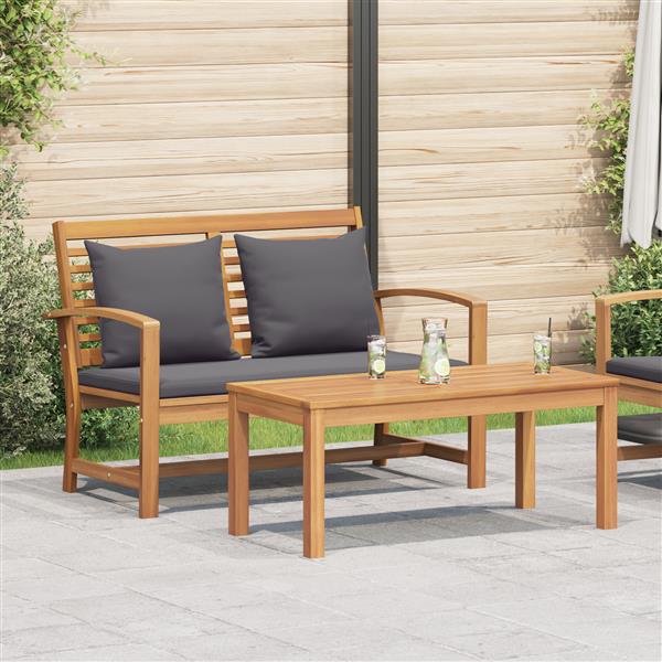 Grote foto vidaxl tuinbank bruin 110 x 64 x 76.5 cm massief teakhout tuin en terras tuinmeubelen