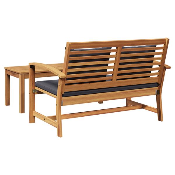 Grote foto vidaxl tuinbank bruin 110 x 64 x 76.5 cm massief teakhout tuin en terras tuinmeubelen