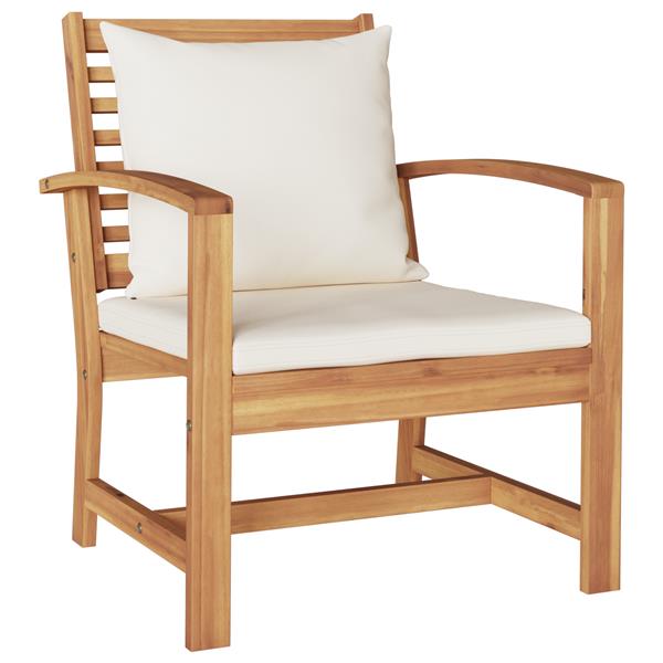 Grote foto vidaxl tuinstoelen 2 pcs bruin 60 x 65 x 76.5 cm massief teakhout tuin en terras tuinmeubelen