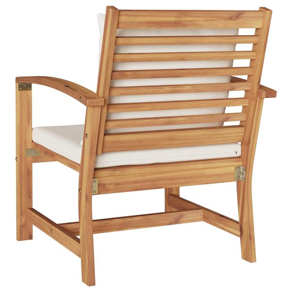 Grote foto vidaxl tuinstoelen 2 pcs bruin 60 x 65 x 76.5 cm massief teakhout tuin en terras tuinmeubelen