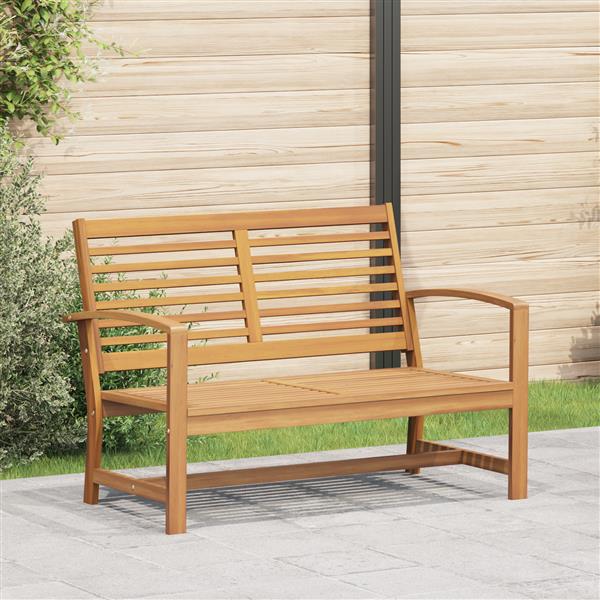 Grote foto vidaxl tuinbank bruin 110 x 64 x 76.5 cm massief teakhout tuin en terras tuinmeubelen