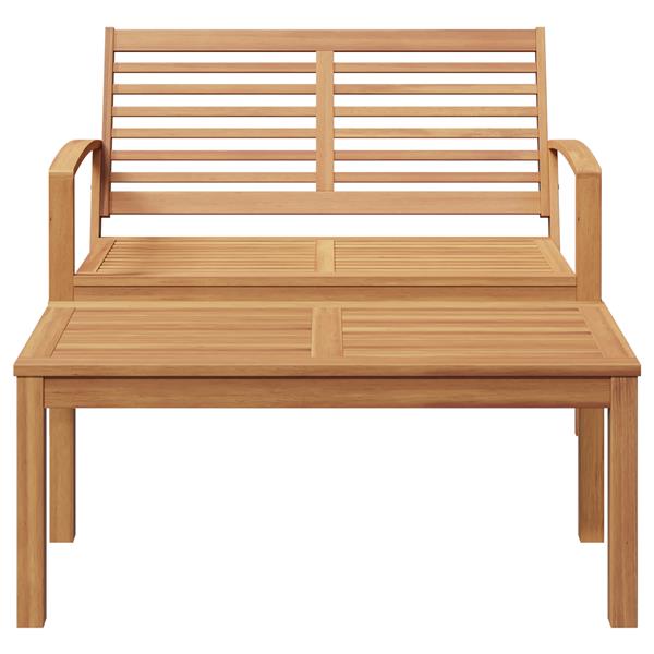 Grote foto vidaxl tuin sofa set 2 pcs bruin massief teakhout tuin en terras tuinmeubelen