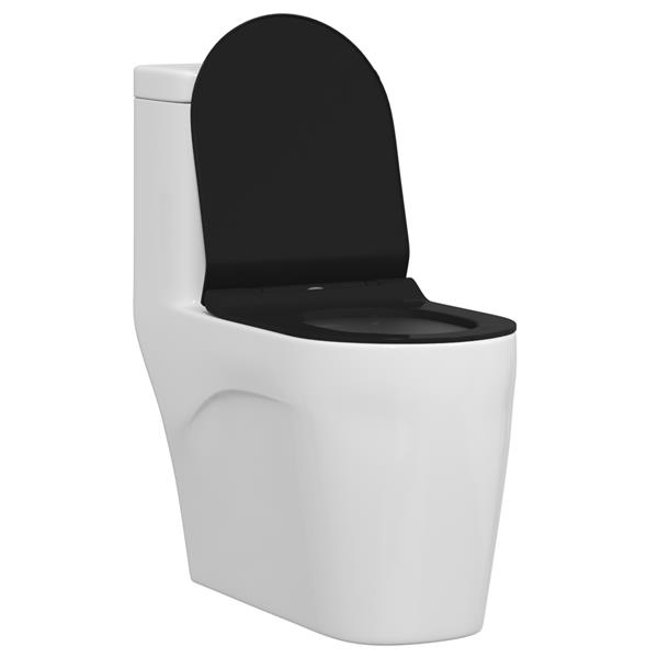 Grote foto vidaxl toiletzitting zwart 48.5 x 36 x 5 cm polypropyleen doe het zelf en verbouw sanitair