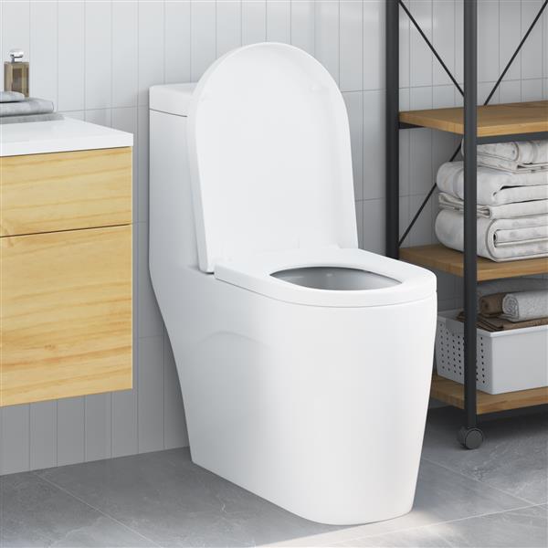Grote foto vidaxl toiletzitting wit 48 x 36.5 x 4.5 cm polypropyleen doe het zelf en verbouw sanitair