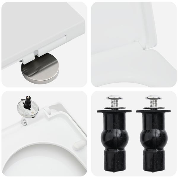 Grote foto vidaxl toiletzitting wit 48 x 36.5 x 4.5 cm polypropyleen doe het zelf en verbouw sanitair
