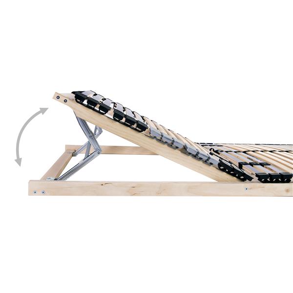Grote foto vidaxl lamelbodem bruin 140 x 190 cm hout en plastic antiek en kunst stoelen en banken