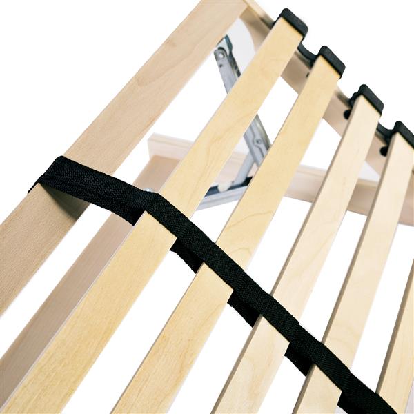 Grote foto vidaxl lamelbodem met hoofdeinde beige 140 x 190 cm hout antiek en kunst stoelen en banken