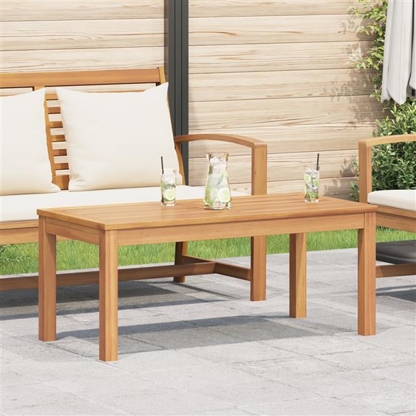 Grote foto vidaxl tuinstafel bruin 95 x 45 x 40 cm massief teakhout tuin en terras tuinmeubelen